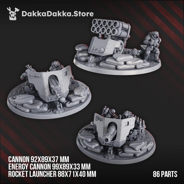 Tabletop Terrain Miniature The Phaeton Heavy Artillery Team