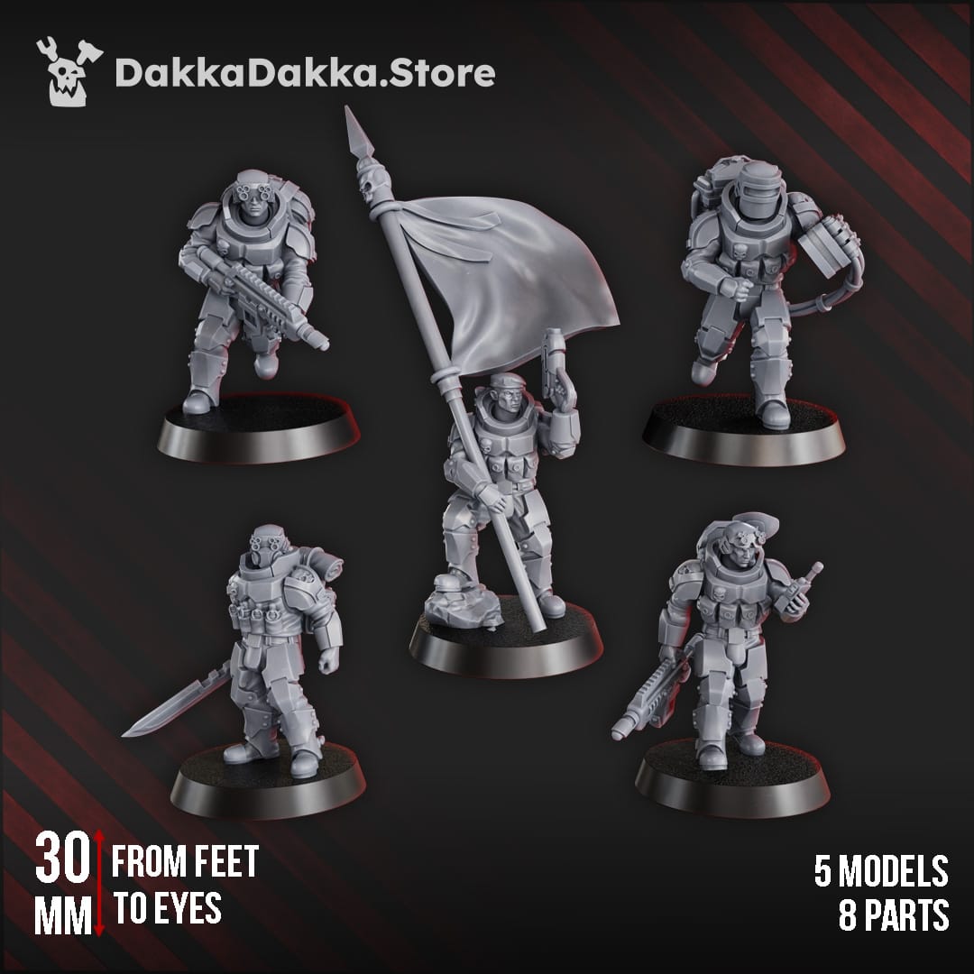 Tabletop Terrain Miniature The Phaeton Lead Squad (x5)