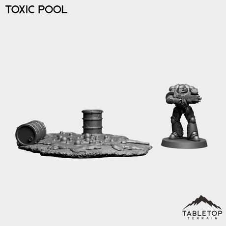Tabletop Terrain Miniature Toxic Pool - Grimdark Terrain