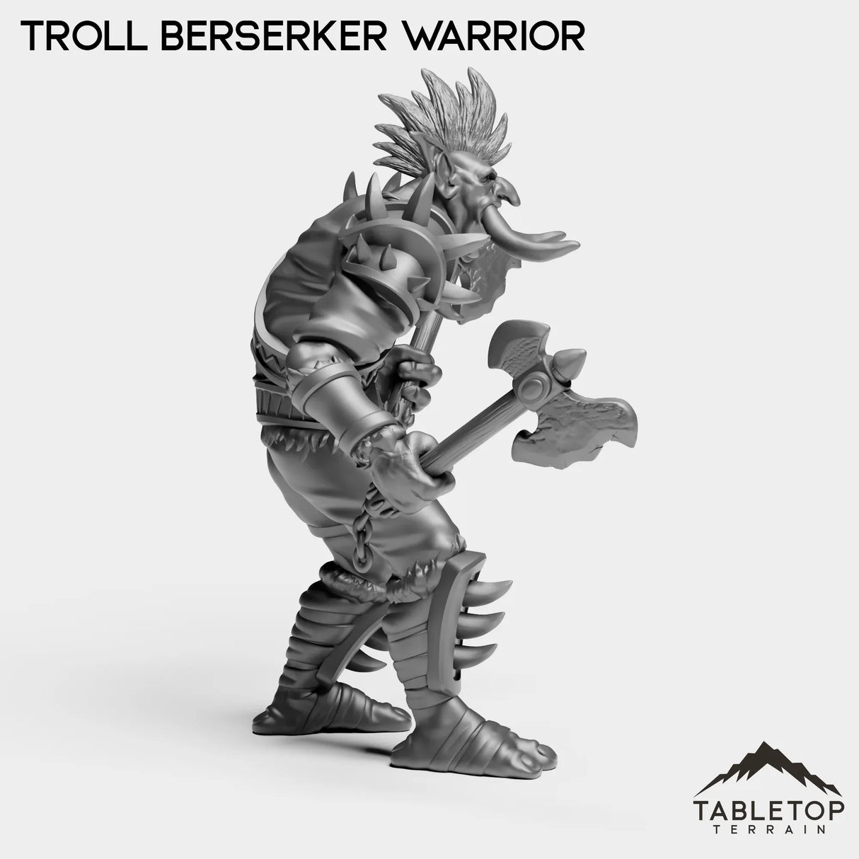 Tabletop Terrain Miniature Troll Berserker Warrior