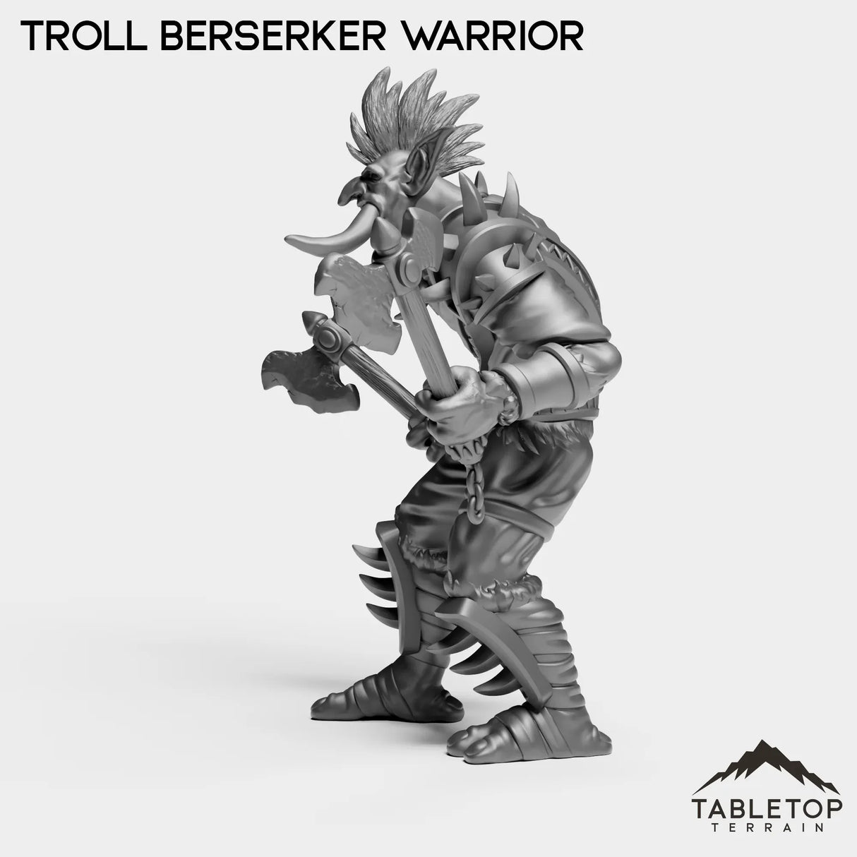 Tabletop Terrain Miniature Troll Berserker Warrior