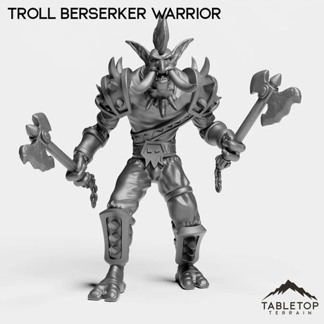 Tabletop Terrain Miniature Troll Berserker Warrior