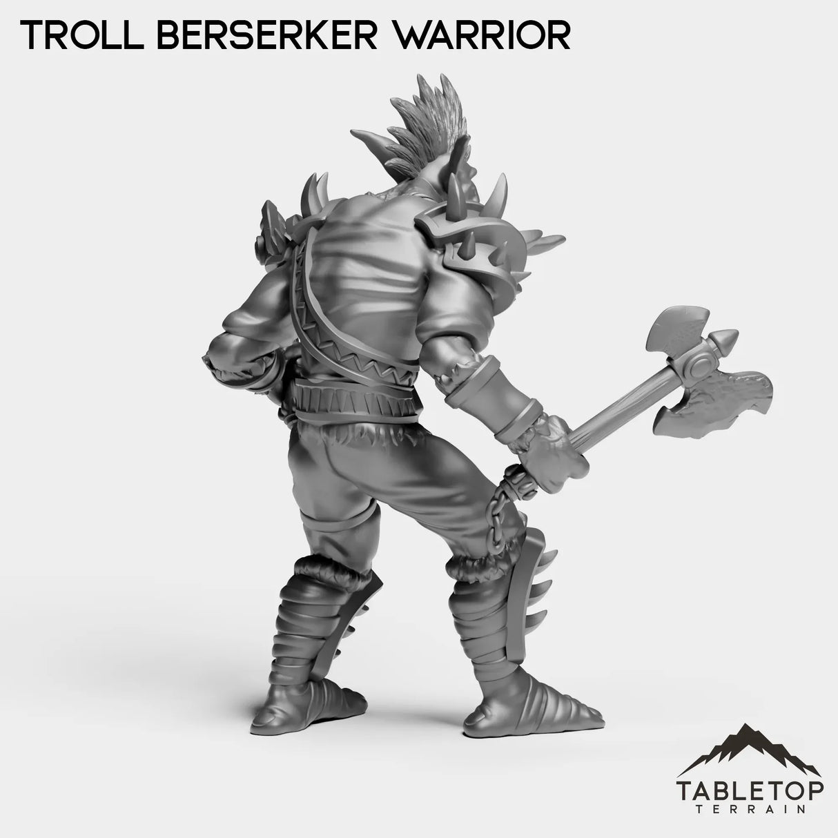 Tabletop Terrain Miniature Troll Berserker Warrior