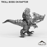 Tabletop Terrain Miniature Troll Boss on Raptor