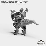 Tabletop Terrain Miniature Troll Boss on Raptor