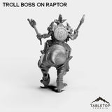 Tabletop Terrain Miniature Troll Boss on Raptor