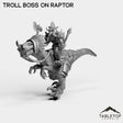 Tabletop Terrain Miniature Troll Boss on Raptor
