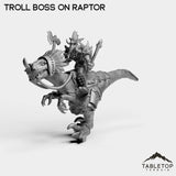 Tabletop Terrain Miniature Troll Boss on Raptor