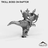 Tabletop Terrain Miniature Troll Boss on Raptor