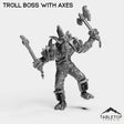 Tabletop Terrain Miniature Troll Boss With Axes
