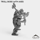 Tabletop Terrain Miniature Troll Boss With Axes