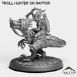 Tabletop Terrain Miniature Troll Hunter on Raptor