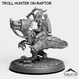Tabletop Terrain Miniature Troll Hunter on Raptor