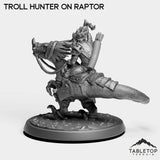 Tabletop Terrain Miniature Troll Hunter on Raptor