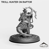 Tabletop Terrain Miniature Troll Hunter on Raptor