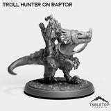 Tabletop Terrain Miniature Troll Hunter on Raptor