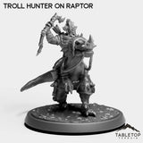 Tabletop Terrain Miniature Troll Hunter on Raptor