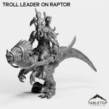 Tabletop Terrain Miniature Troll Leader on Raptor