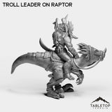 Tabletop Terrain Miniature Troll Leader on Raptor