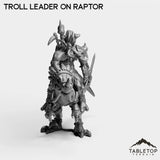 Tabletop Terrain Miniature Troll Leader on Raptor