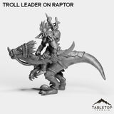 Tabletop Terrain Miniature Troll Leader on Raptor
