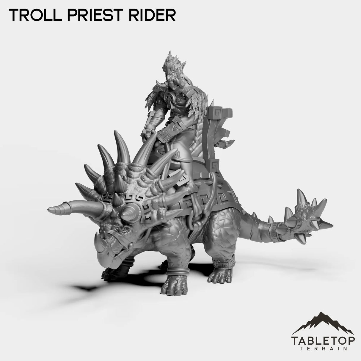 Tabletop Terrain Miniature Troll Priest Rider