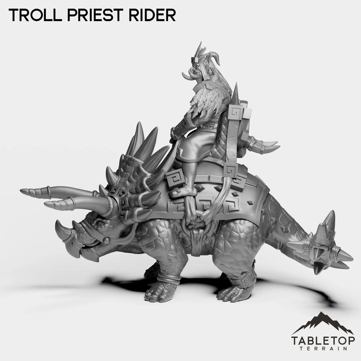 Tabletop Terrain Miniature Troll Priest Rider