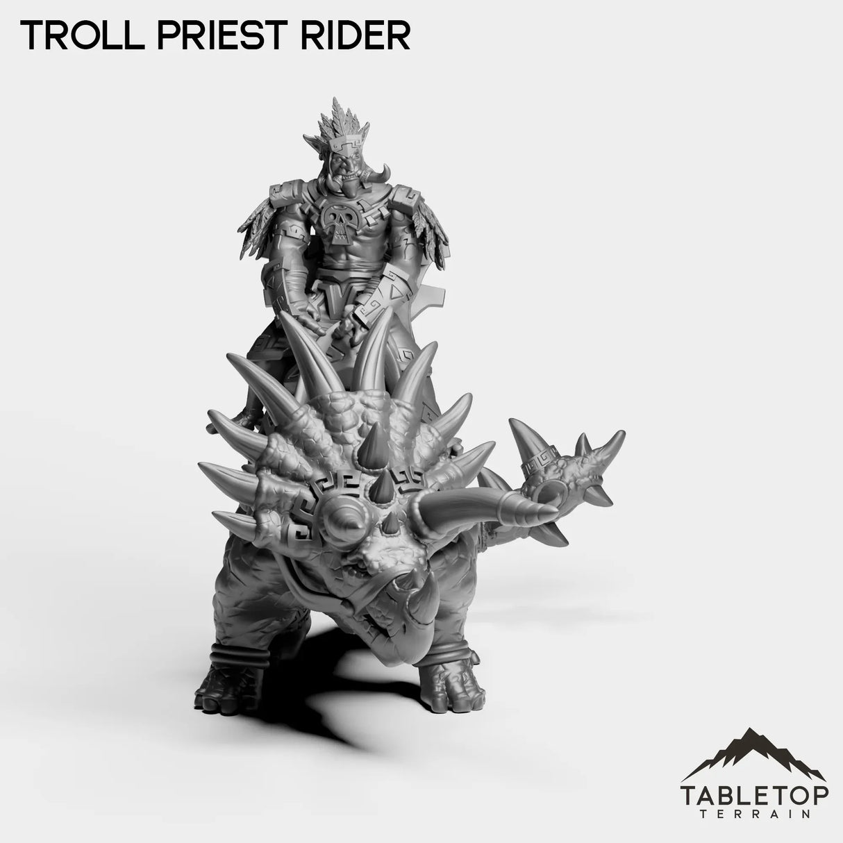 Tabletop Terrain Miniature Troll Priest Rider