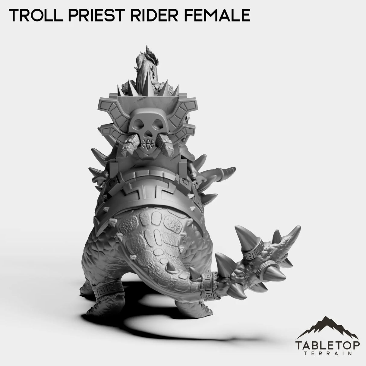 Tabletop Terrain Miniature Troll Priest Rider Female