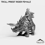 Tabletop Terrain Miniature Troll Priest Rider Female