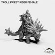 Tabletop Terrain Miniature Troll Priest Rider Female