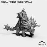 Tabletop Terrain Miniature Troll Priest Rider Female