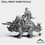 Tabletop Terrain Miniature Troll Priest Rider Female