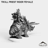 Tabletop Terrain Miniature Troll Priest Rider Female