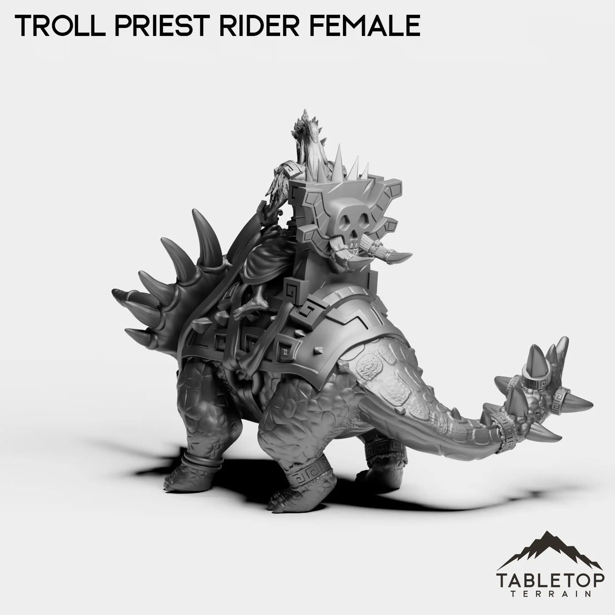 Tabletop Terrain Miniature Troll Priest Rider Female