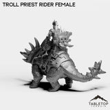 Tabletop Terrain Miniature Troll Priest Rider Female