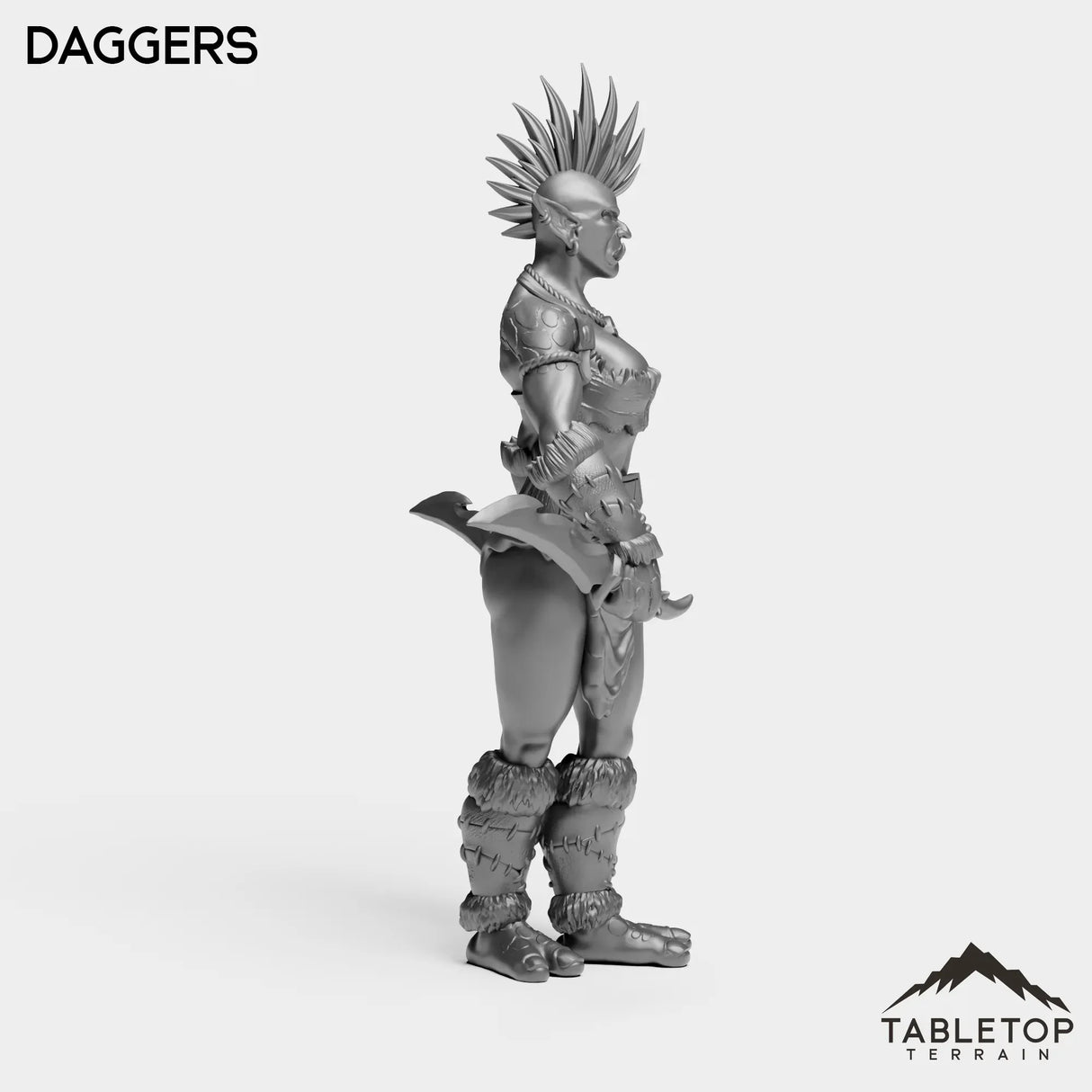 Tabletop Terrain Miniature Troll Tribe Berserker Rogue Female