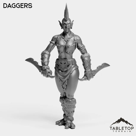 Tabletop Terrain Miniature Troll Tribe Berserker Rogue Female