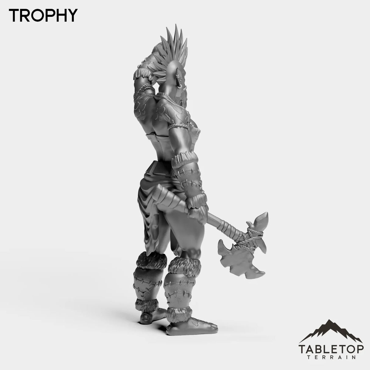 Tabletop Terrain Miniature Troll Tribe Berserker Warrior Female