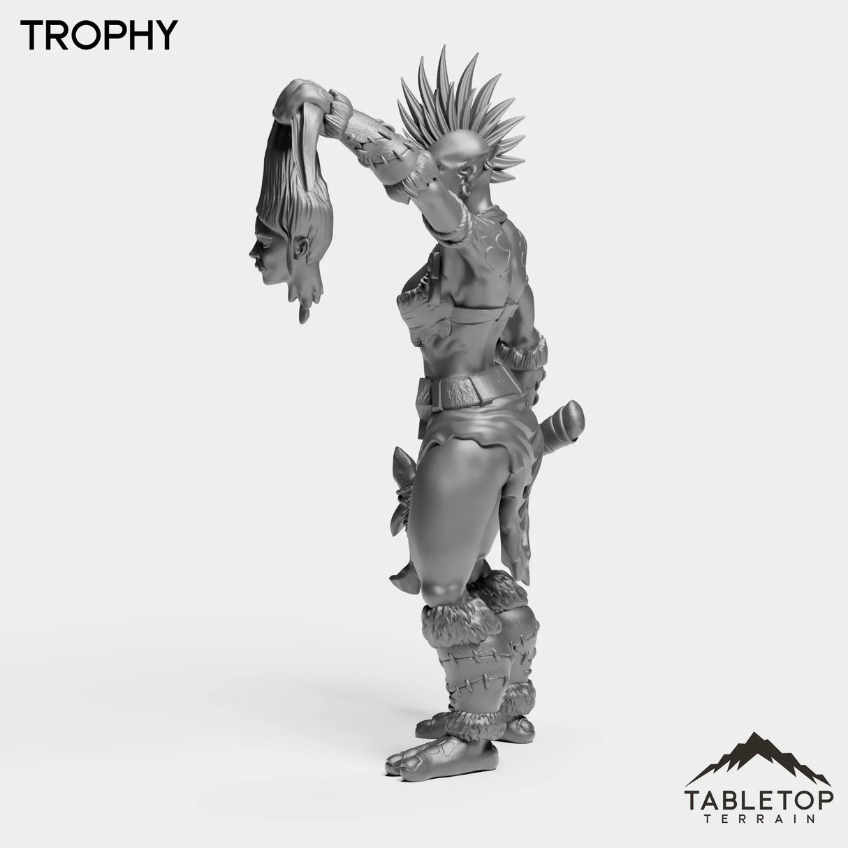 Tabletop Terrain Miniature Troll Tribe Berserker Warrior Female