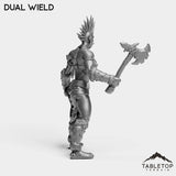 Tabletop Terrain Miniature Troll Tribe Berserker Warrior Female
