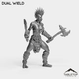 Tabletop Terrain Miniature Troll Tribe Berserker Warrior Female