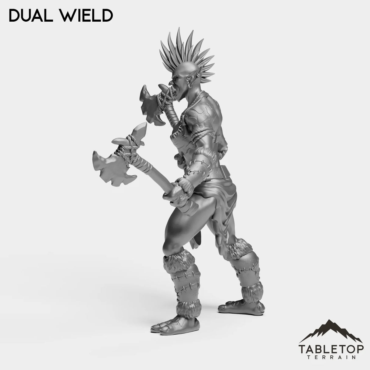Tabletop Terrain Miniature Troll Tribe Berserker Warrior Female