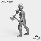 Tabletop Terrain Miniature Troll Tribe Berserker Warrior Female