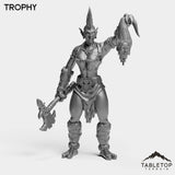 Tabletop Terrain Miniature Trophy Troll Tribe Berserker Warrior Female