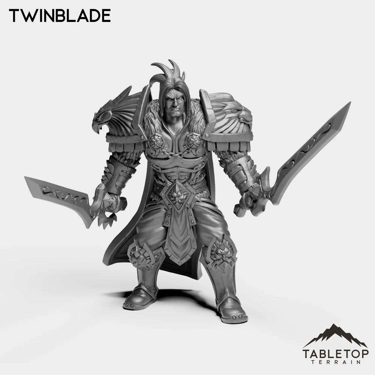 Tabletop Terrain Miniature Twinblade Human Warrior King