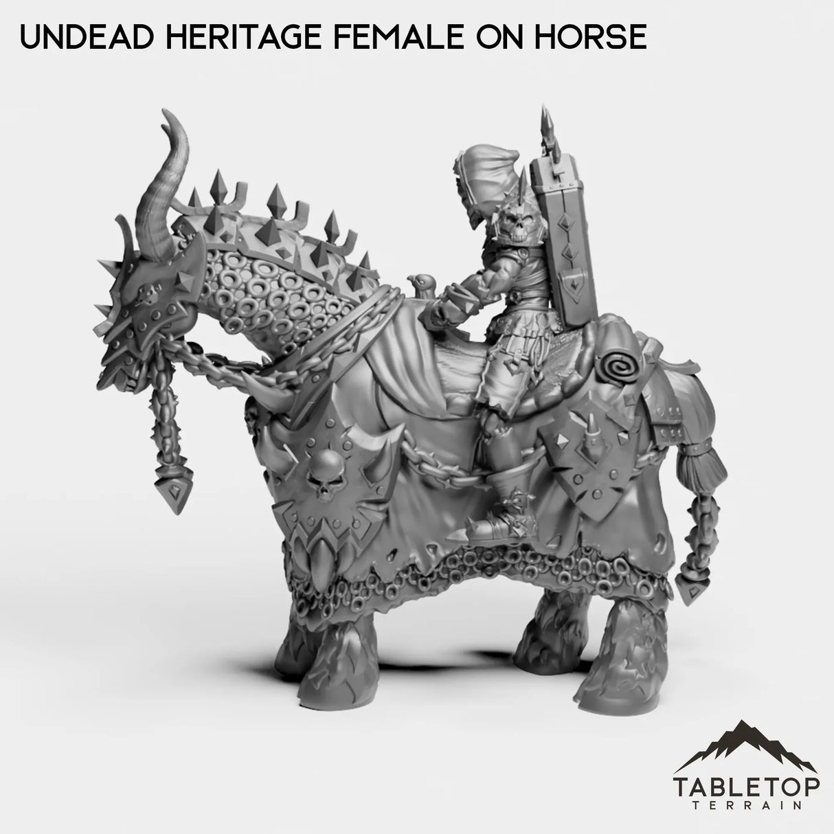 Tabletop Terrain Miniature Undead Heritage Female on Horse