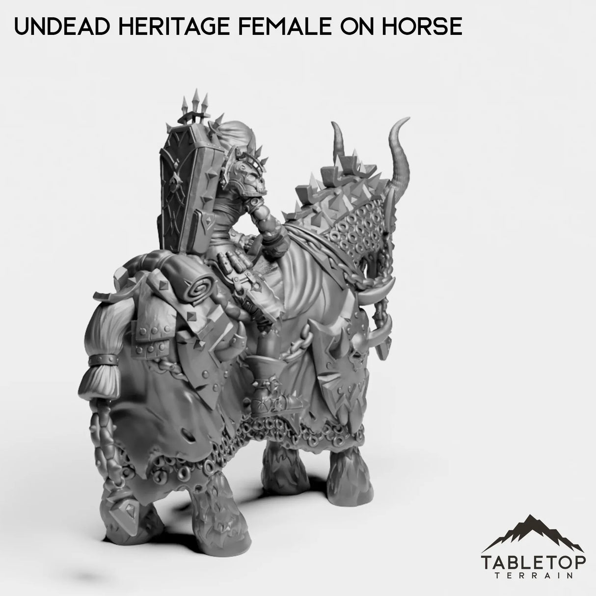 Tabletop Terrain Miniature Undead Heritage Female on Horse