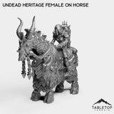 Tabletop Terrain Miniature Undead Heritage Female on Horse