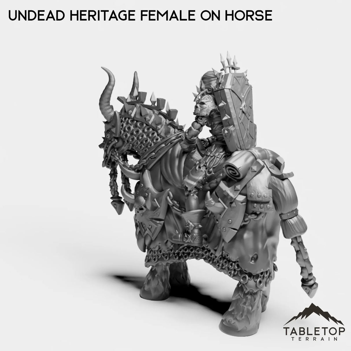 Tabletop Terrain Miniature Undead Heritage Female on Horse